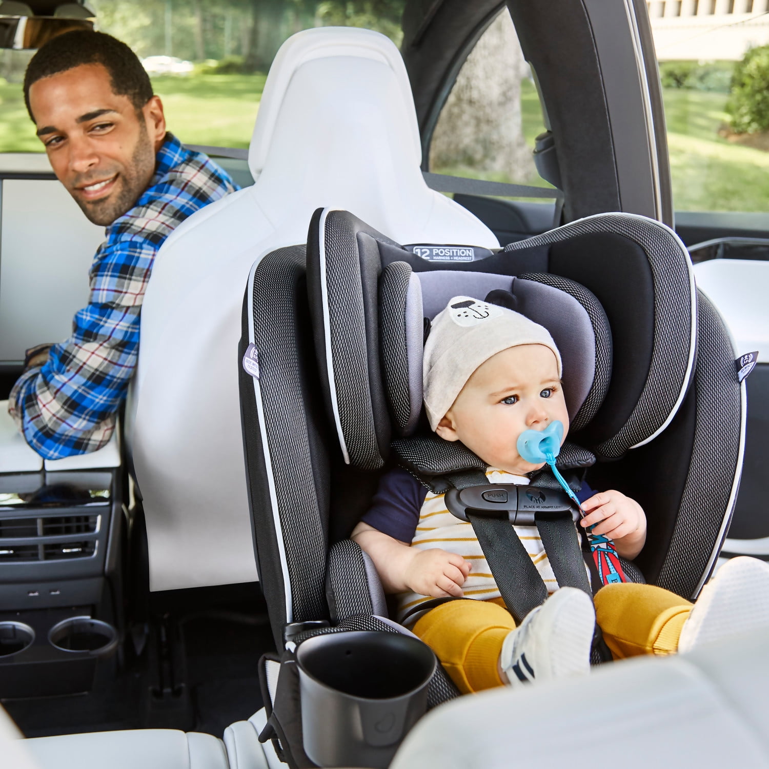 Evenflo EveryKid 3-in-1 Convertible Car Seat, Maya Coral, Infant - 12 years