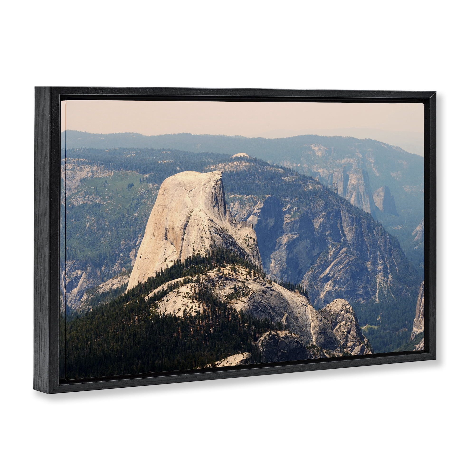 Stupell Industries Granite Monolith Above Forest Black Framed Floater Canvas Wall Art, design by Gemma Bardot