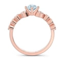 thumbnail image 4 of 1.25 Ct Natural Diamond Aquamarine Gemstone Sparkle Wedding Ring for Ladies Solid 14K Rose Gold Size 3.5 by Diamond-Capitals, 4 of 8