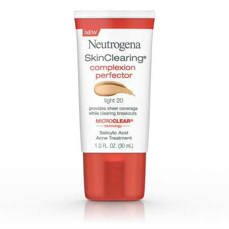 Neutrogena Skinclearing Complexion Perfector With Salicylic Acid, Light, 1 Fl. (Best Drugstore Foundation For Very Oily Skin)