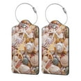 thumbnail image 5 of Rocae Colorful Seashells for Leather Luggage Baggage Tags ID Label Privacy Cover ID Label with Stainless Steel Loop and Address Card, 5 of 5