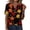 Earthy Yellow, variant on Minjewel Womens T Shirts Casual V Neck Short Sleeve - Fall Leaves Print Button Detail, T Shirts for Women Seasonal Graphic Tee, Summer Tops for Women for Autumn,Brown L