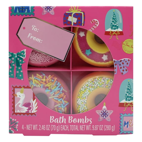 U Style 4 Piece Donut Shaped Scented Bath Bombs