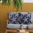 thumbnail image 3 of Navy Blue Starfish Ocean Pillow Covers 18X18 Inch Summer Nautical Coastal Beach Decorative Pillow Cases Set of 2 Cotton Linen Throw Pillows Seasonal Home Decor for Sofa Couch Cushion Outdoor, 3 of 6