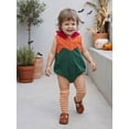 thumbnail image 3 of RUINIXCW Newborn Baby Girl Boy Thanksgiving Turkey Costume Infant Spring Fall Winter Animal Cosplay Outfit Sleeveless Hooded Zip Romper Stockings Set, 3 of 10