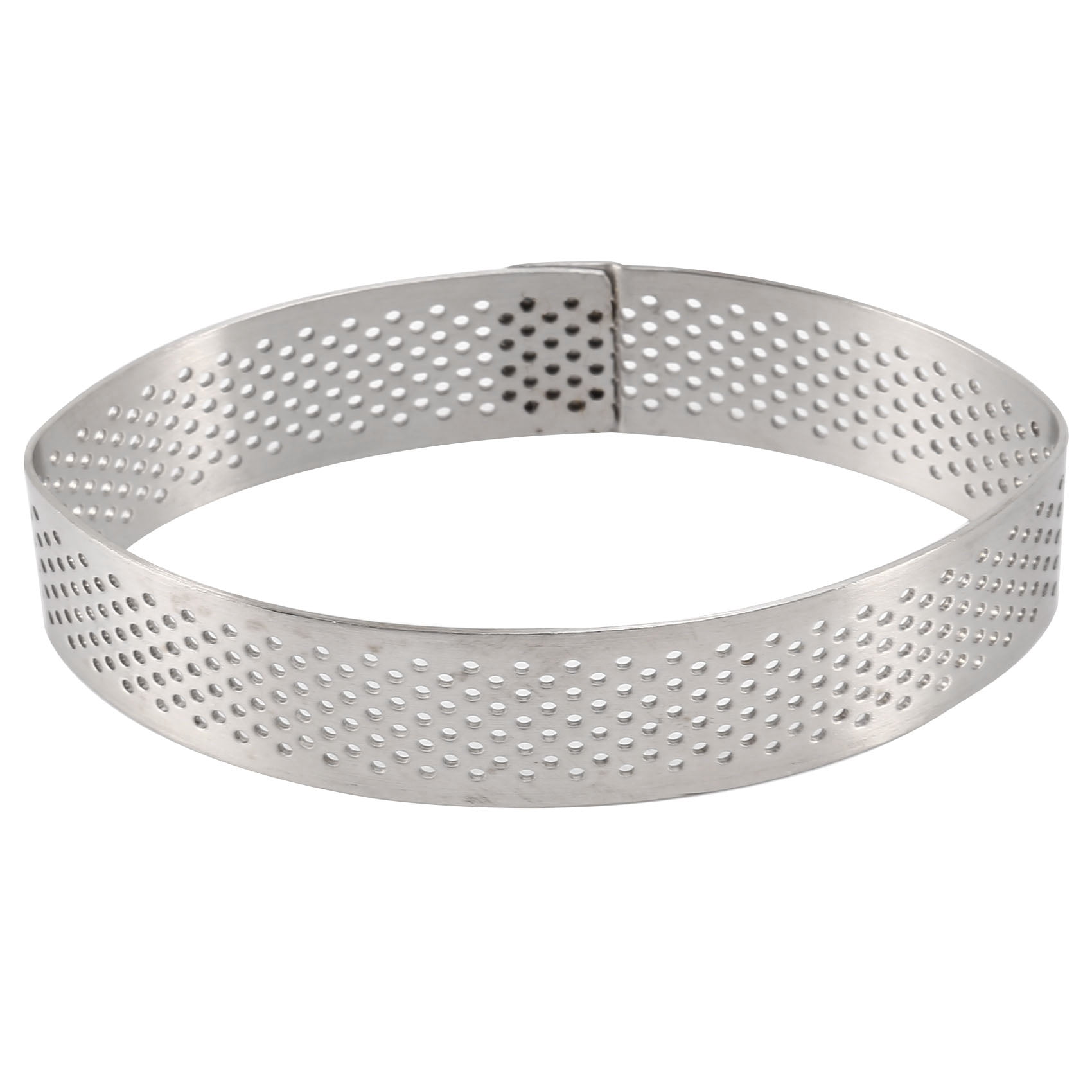 10 Pack Stainless Steel Tart Ring, Heat-Resistant Perforated Cake ...