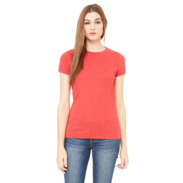 The Bella + Canvas Ladies The Favorite T-Shirt - HEATHER RED - 2XL
