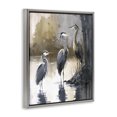 thumbnail image 3 of Stupell Industries Rustic Lodge Lake View Herons Gray Floating Frame Canvas Art, 17 x 21, by Ray Powers, 3 of 8