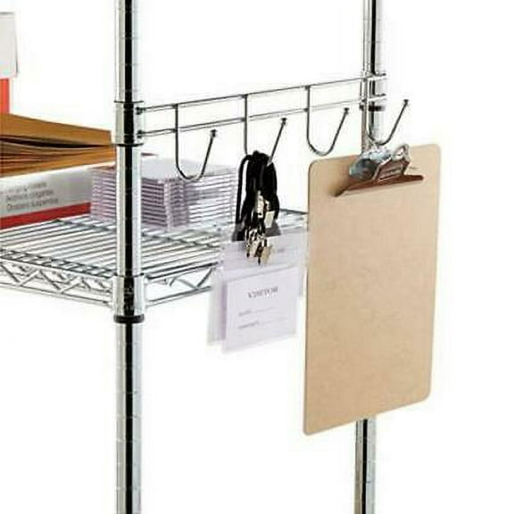 Alera 4-Hook Bars For Wire Shelving, Silver, 2 Bars