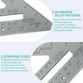 thumbnail image 7 of 7inch Triangle Ruler 90 degree Square Ruler Woodworking Measurement Tool Carpenter Square Tool Angle Protractor ,Easy to Use, 7 of 7