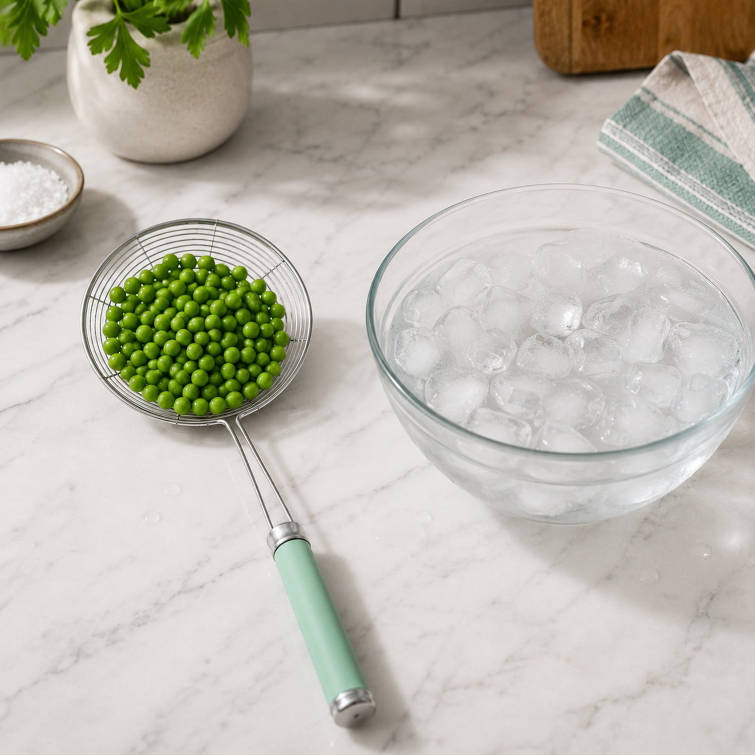 The Pioneer Woman Stainless Steel Cooking Skimmer in Green