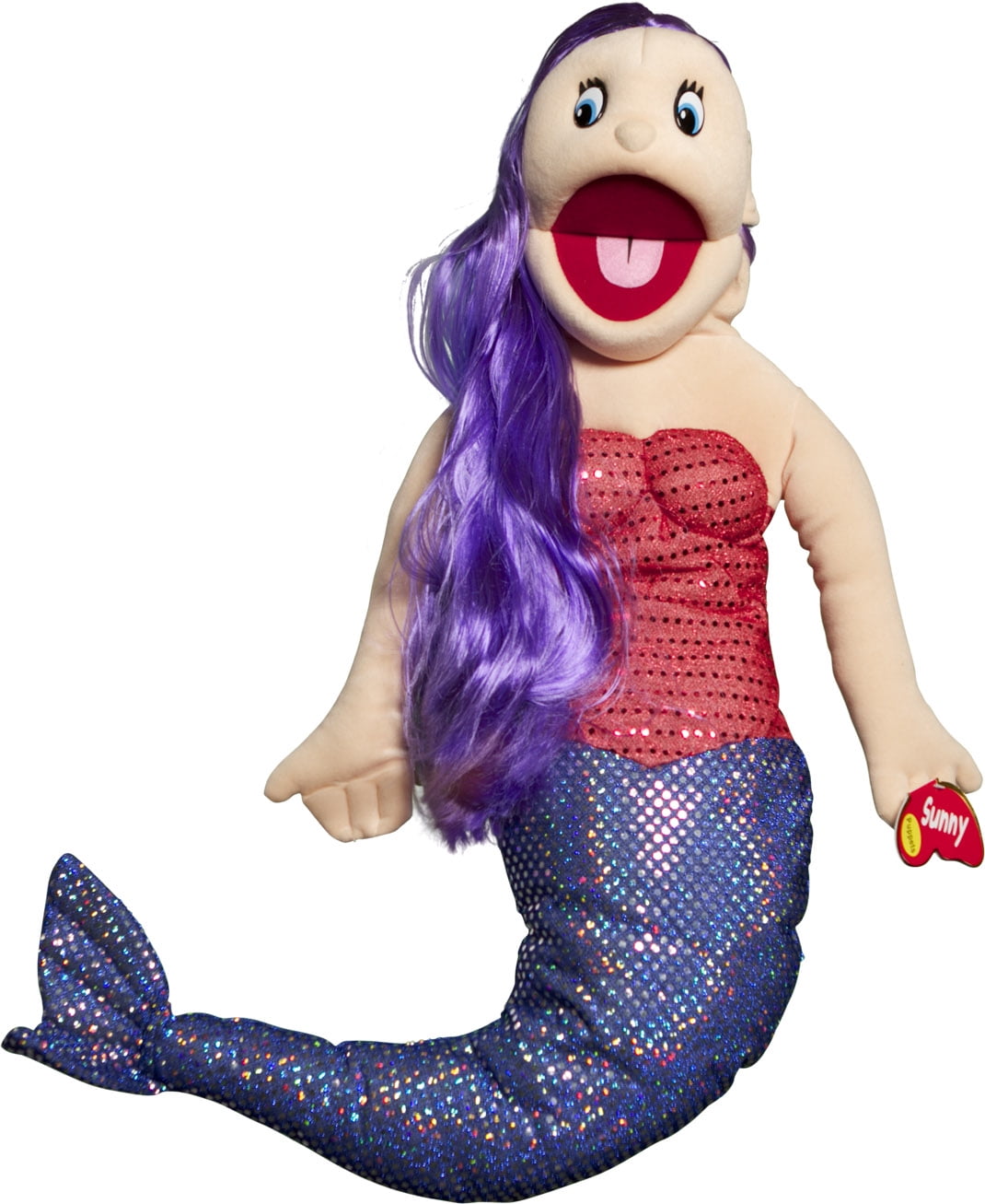 Sunny Toys GS4599A 28 In. Mermaid Purple Hair, Red Blue Body, Full