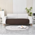 thumbnail image 2 of LYCAQL Reversible Quilted Sofa Cover, Water Resistant Slipcover Furniture Protector, Washable Couch Cover with Non Slip and Elastic Straps for Kids, Dogs, Pets (Sofa, Chocolate), 2 of 4