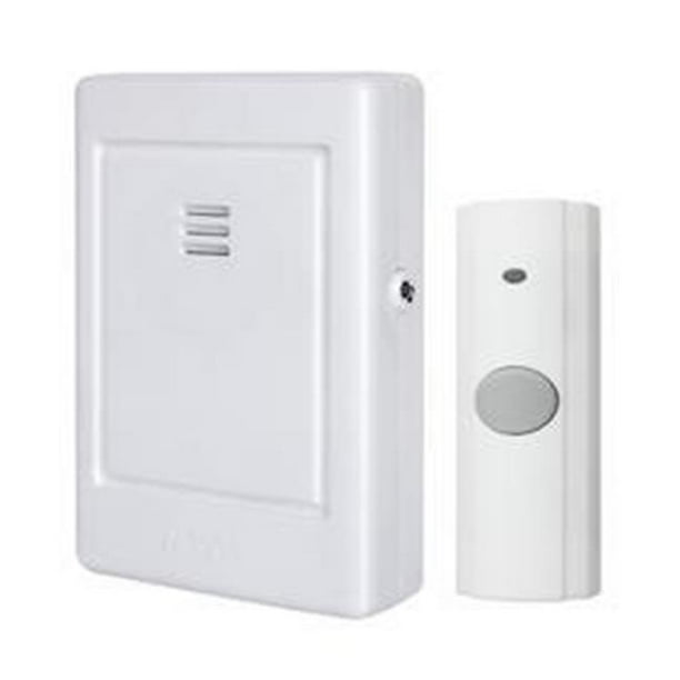 BroanNutone LA225WH White Wireless Door Chime Kit 2 Notes Walmart