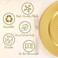 thumbnail image 2 of 50 Set Bright Gold Charger Plates Bulk 13" Plate Charger Fluted Edge Wedding Decoration for Table Wedding Party Event, 2 of 9