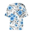 thumbnail image 7 of Jsaierl Womens Summer Tops Short Sleeve Casual Shirts Floral Tee Trendy 2025 Basics V Neck Plain Tshirt, 7 of 7