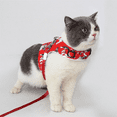 thumbnail image 3 of WANNGWE Cat Harness and Leash Set for Walking, Escape Proof Adjustable Air Mesh Breathable Vest Harness, Easy Control Cat ,M CW93-1763, 3 of 6