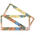 thumbnail image 2 of License Plate Frames Yellow And Pink Roses, Blue Violets License Plate Frame License Plate Shield Frame 2 Pieces Farmhouse Shabby Chic Orange Peony Stainless Aluminum License Plate Frame, 2 of 6
