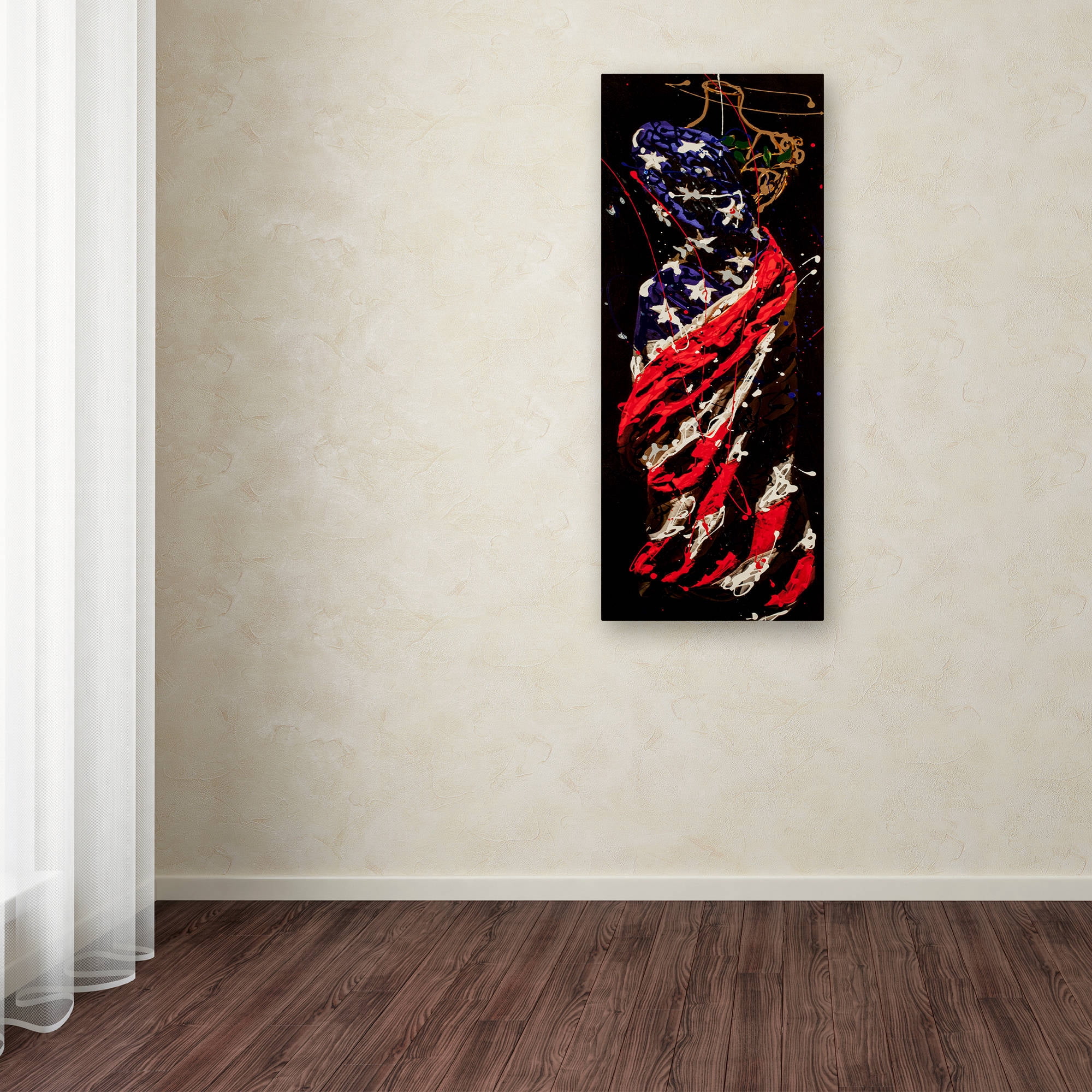 Trademark Fine Art "American Dress Drizzle" Canvas Art by Roderick Stevens