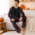 thumbnail image 3 of Mens Pajama Sets 2 Piece Lounge Set Ghost Pumpkin Print Long Sleeve Tops Matching Cozy Sleeppants Women Pjs Sets, 3 of 4
