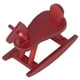 thumbnail image 5 of Caballo balancín en miniatura de madera para casa de muñecas, modelo de decoración, juguete para niños, Color caoba, 1:12, 5 of 8