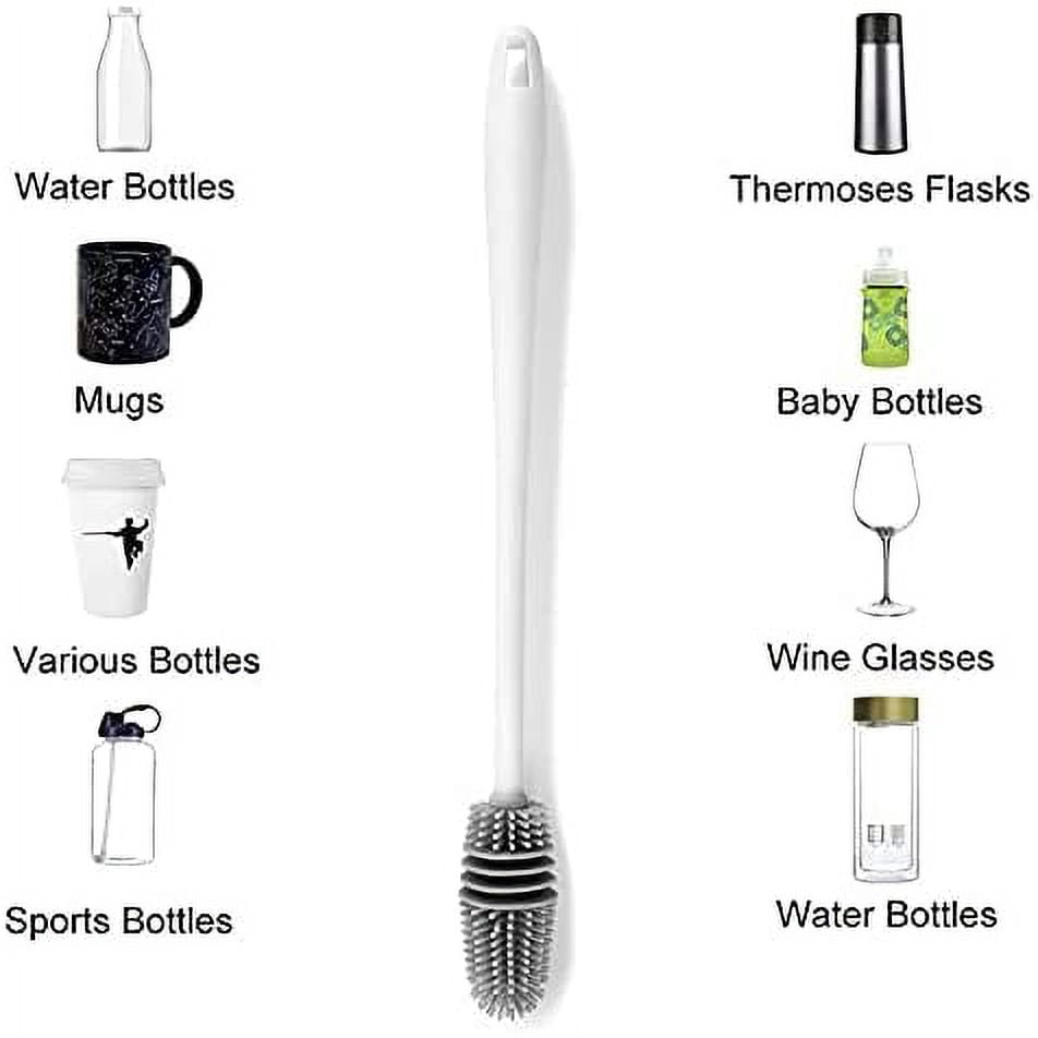 Baby Bottle Brush With Long Handle, Tpr Brush Head, Hanging Bottle Brush, Easy To Drain, Easy To Clean, Cup Brush, Silicone Cleaning Brush