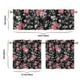 thumbnail image 6 of Kitchen Curtains and Valance Set 24 Inch Tier Pioneer Colorful Floral Curtains Small Drapes for Cafe Living Room Bathroom Farmhouse 3 Pieces Set Rod Pocket, 6 of 6
