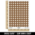 thumbnail image 2 of Dotted Heart Outline 200+ Round Stickers - Brown - Matte Finish - 0.50" Size, 2 of 3