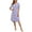 Purple, variant on PinkBeautiM Nightgowns for Women V Neck Pajamas Dress Short Sleeve Soft Sleepwear