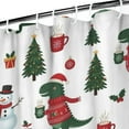 thumbnail image 3 of White Cartoon Christmas Dinosaurs Sweaters Pattern Shower Curtain 36"x72" ,Bathroom Decorative Shower Curtains Set with 12 Hooks,Modern Waterproof Washable Shower Curtain, 3 of 6