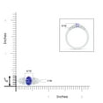 thumbnail image 4 of ANGARA Natural Vintage Style Bezel-Set Oval Tanzanite Ring with Diamonds in 14K White Gold for Women (Size-7x5mm) | December Birthstone, Anniversary, Jewelry Gift for Women | Natural Tanzanite Ring, 4 of 8