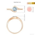 thumbnail image 6 of ANGARA Natural Semi Bezel-Set Solitaire Round Aquamarine Bypass Ring in 14K Rose Gold for Women (Size-6mm) | March Birthstone, Birthday, Anniversary, Jewelry Gift for Women | Natural Aquamarine Ring, 6 of 10