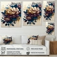 thumbnail image 4 of Designart Burgundy And Blue Dahlia Bunch I Canvas Wall Art, 4 of 5