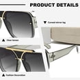 thumbnail image 3 of Travel driving vacation sunglasses fashion casual trend sunglasses, made of PC, metal - gray, 3 of 5