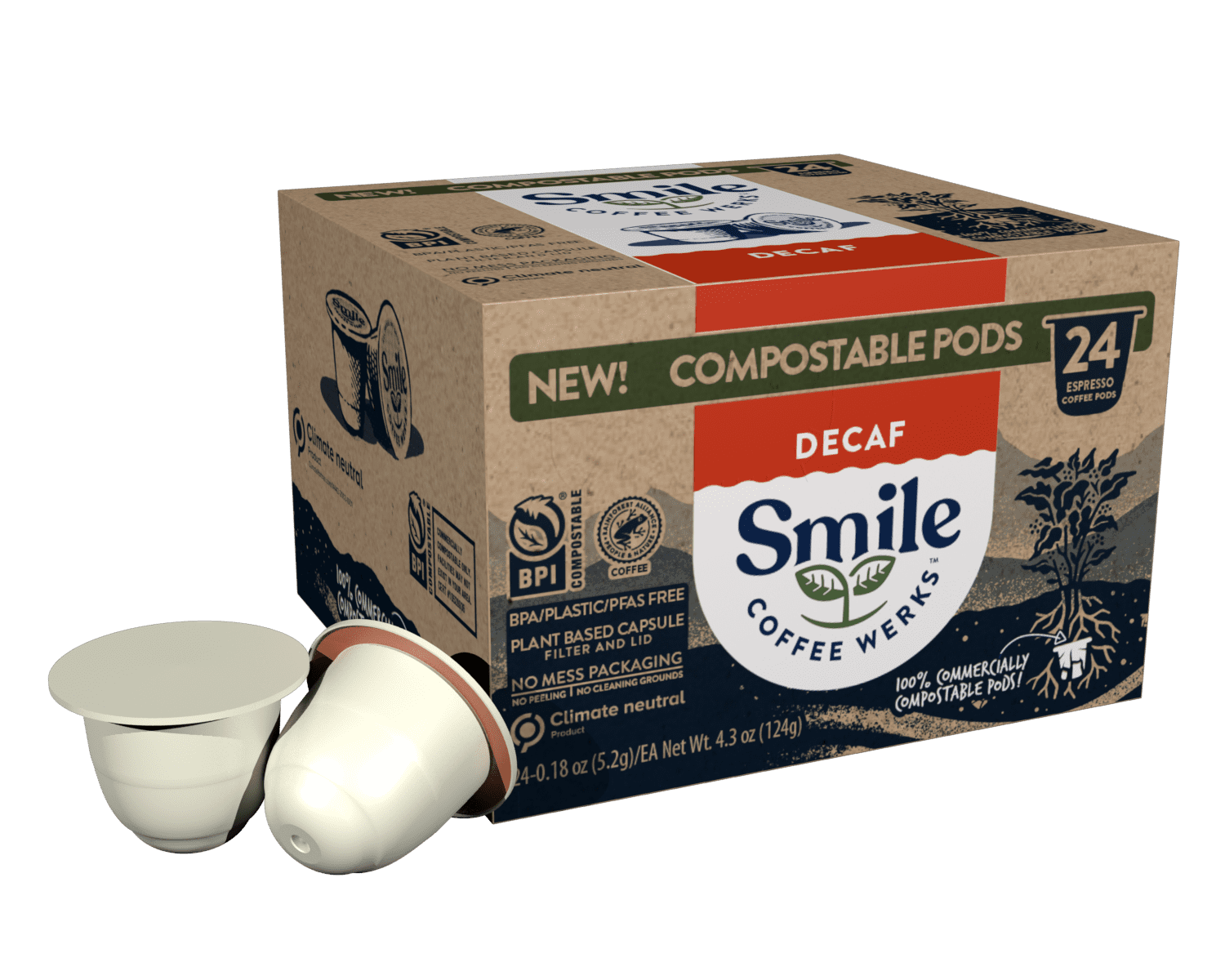 Smile Coffee Werks, Decaf, Compostable Nespresso® Original ...