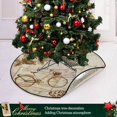thumbnail image 5 of Coolnut Fall Butterfly Flower Christmas Tree Mats Waterproof Tree Skirt, Cycle Retro Autumn Xmas Tree Stand Tray Mat Floor Protector Pad for Holiday Party Decoration, 28.3", 5 of 6