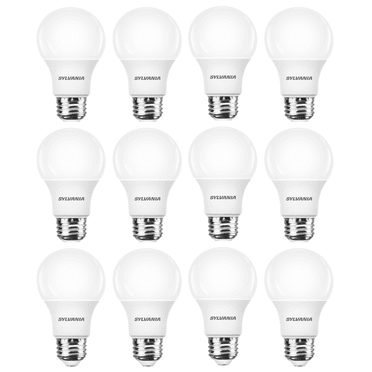 Sylvania 10 Year 40W Equivalent Daylight A19 LED Light Bulbs, 12 Pack