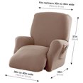 thumbnail image 5 of Mainstays Pixel 4-Piece Stretch Recliner Chair Slipcover, Sand, 5 of 7