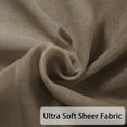 thumbnail image 2 of XWZO Ombre Sheer Curtains 2 Panels, Faux Linen Semi Voile Gradient Grommet Curtains for Bedroom, Modern Living Room Window Curtain Panels, 42 x 63 Inch, Chocolate Brown, 2 of 8