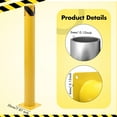 thumbnail image 4 of 36"Hx4.5"D Yellow Safety Bollard Posts, Steel Removable Parking Barriers,Heavy-Duty Traffic Bollards for Driveways and Parking Includes 24 Anchor Bolts, Wrench & Positioning Plate, 4 of 8