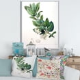 thumbnail image 2 of Designart 'Ancient Botanicals XX' Traditional Framed Canvas Wall Art Print, 2 of 5