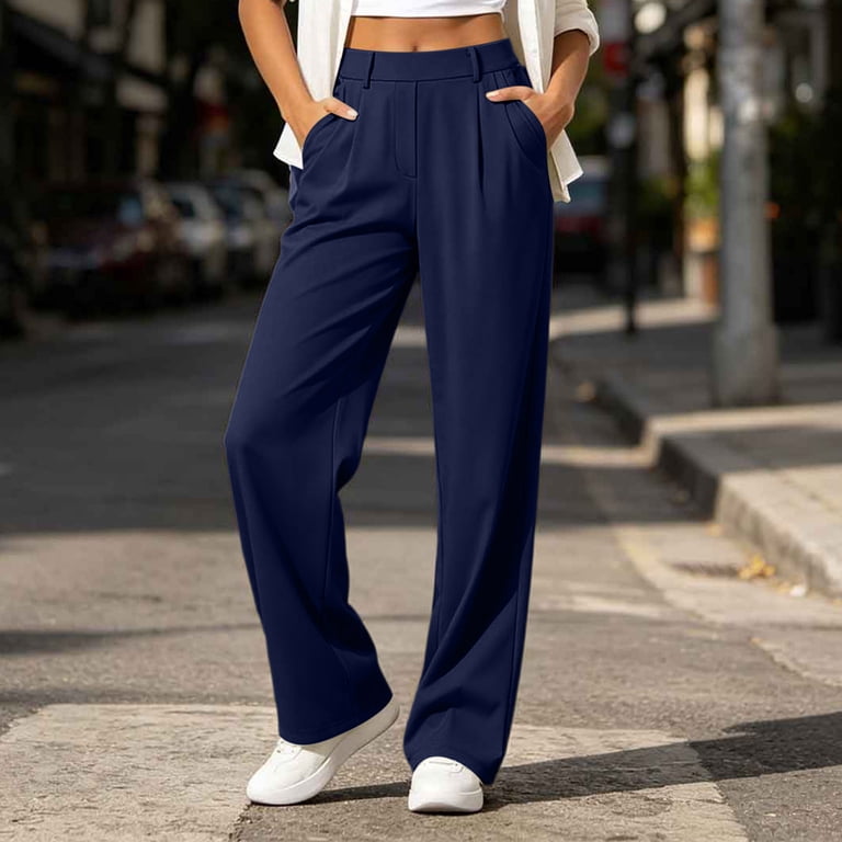 ladies pull on dress pants Front-Lined Pull-On in Black 3XL Easy to wear and style Ankola Wide Leg Pants Woman
