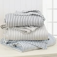 thumbnail image 5 of Levtex Home - Tobago Stripe Blue Quilt Set - Full/Queen Quilt + Two Standard Pillow Shams - White, Blue - Quilt Size (88x92in.) and Pillow Sham Size (26x20in.) - Reversible - Cotton Fabric, 5 of 11