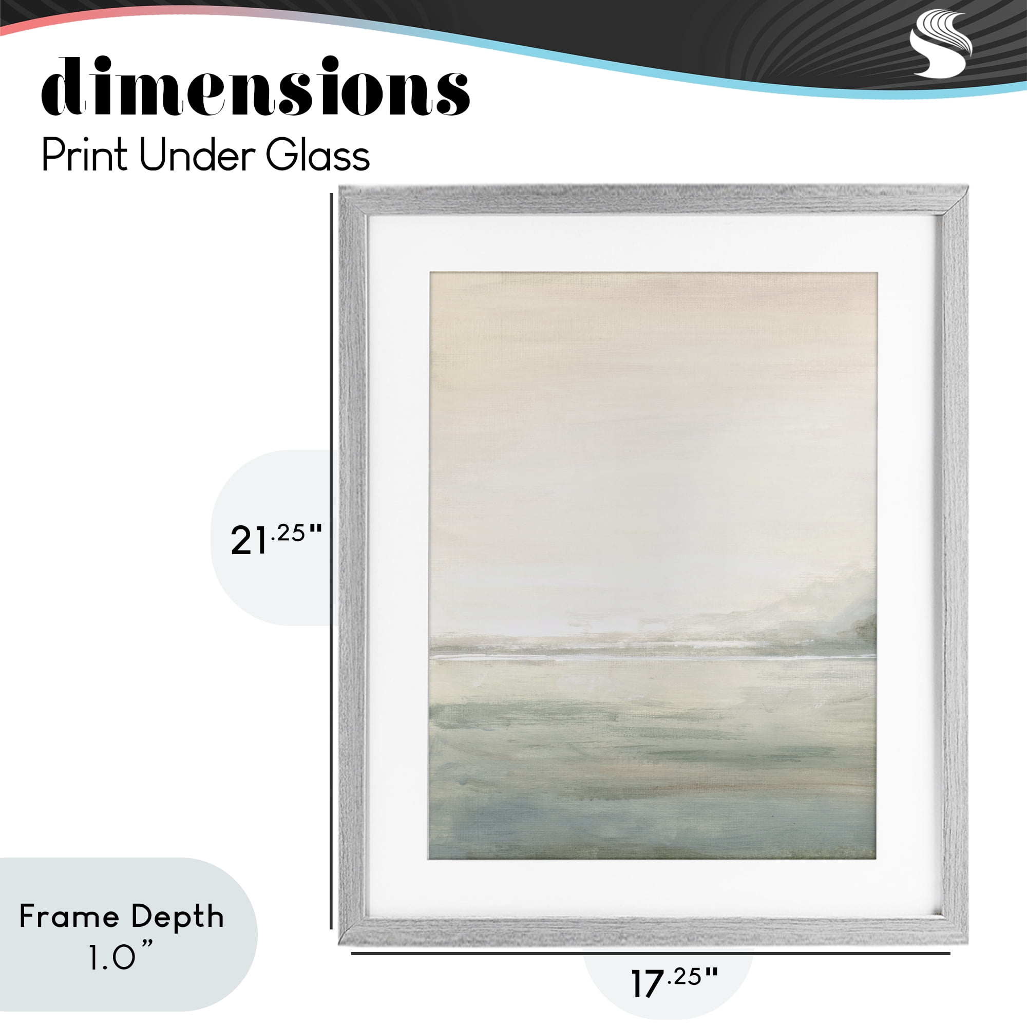 Stupell Industries Light Fog Atmosphere Gray Framed Print Under Glass, design by Patricia Pinto