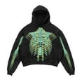 thumbnail image 2 of KHONTS Men's Baggy Graphic Printed Hoodies Lined Trendy Hop Hoodies Streetwear Sports Outdoor Pop Hooded Sweatshirts with Pocket Z-Black XL, 2 of 4