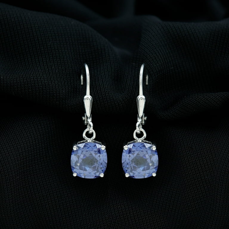 Lab created tanzanite best sale earrings