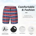 thumbnail image 3 of Sikiie Fourth Of July Print Men's Double Layer Swimming Trunks, Adjustable Waistband and Pockets Sports Swimming Trunks, Beach Swimwear-X-Large, 3 of 6
