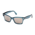 thumbnail image 3 of Tom Ford FT1085 90L Plastic Shiny Blue Roviex Mirror 54 mm Women's Sunglasses, 3 of 10