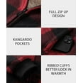 thumbnail image 5 of SPEEDRUN Men's Hoodies for Men Plaid Flannel Jacket Warm Sherpa Fleece Lined Coat Winter Full Zip Up Sweatshirt Red L, 5 of 5