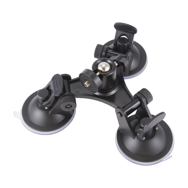 Soporte de Coche Ventosa Triple VacíO para Pocket Camera Estabilizador Accesorio con Adaptador de ExpansióN